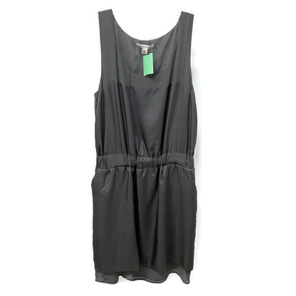 Banana Republic Gray Silk & Chiffon Tank Dress